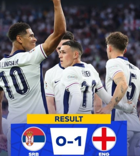 贝林厄姆：头球制胜，英格兰 1-0 险胜塞尔维亚
